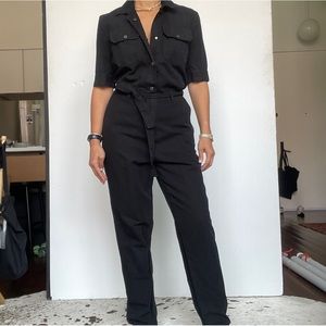 NEW FRAME Black Belted Jumpsuit With Tag